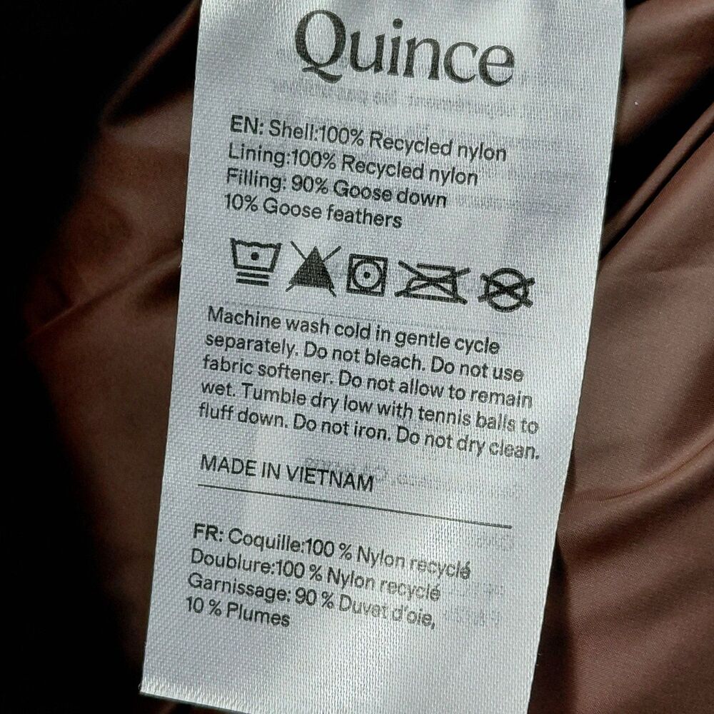 Quince Responsible Down Puffer Maxi Coat Jacket Womens Small Brown Long NO BELT - Picture 4 of 7